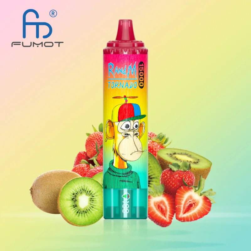 RandM-Tornado-15000-Strawberry-Kiwi FUMOT 15000 Erdbeere Kiwi – 15000 Züge Einweg E Zigarette