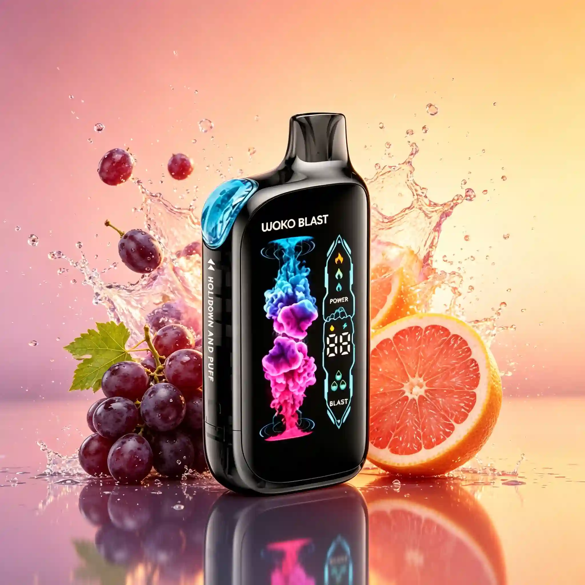 Grape-Grapefruit-Waka-Blast-45000-Puffs Grape Grapefruit + Lime Soda Mix - Waka Blast 45000 Puffs