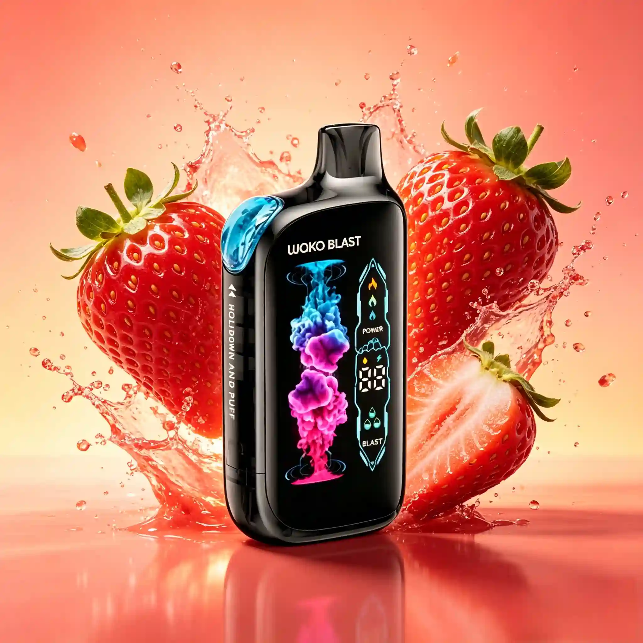Strawberry-Waka-Blast-45000-Puffs Strawberry + Lime Soda Mix - Waka Blast 45000 Puffs