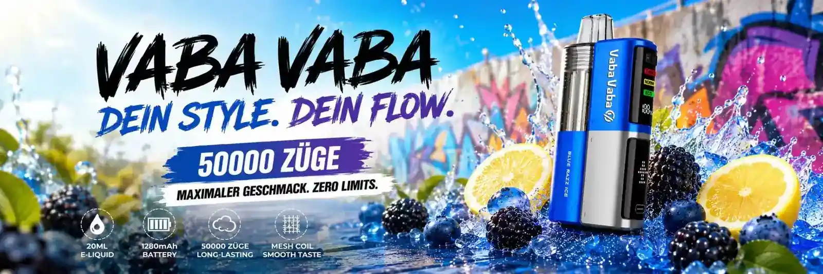 Vaba V50K — Dein Style. Dein Flow. 50000 Züge