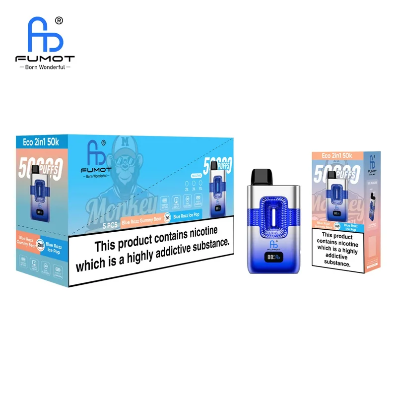 Fumot ECO 2-in-1 50000 - Blue Razz Gummy Bear & Blue Razz Ice Pop